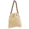 Cordoba | Natural Crochet Drawstring Wristlet | CE6510
