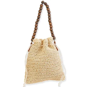 Cordoba | Natural Crochet Drawstring Wristlet | CE6510