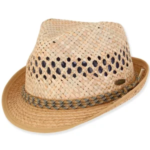 Daniel | Men's Rush Straw Fedora Hat | HTT1174