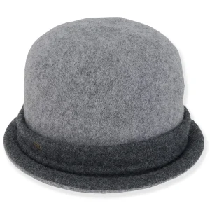 Eira | Women's Soft Wool Cloche Contrast Band | AD1631