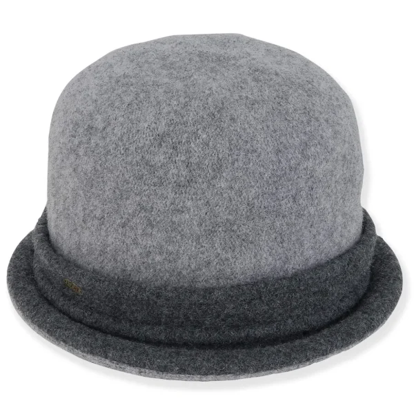 Eira | Women's Soft Wool Cloche Contrast Band | AD1631