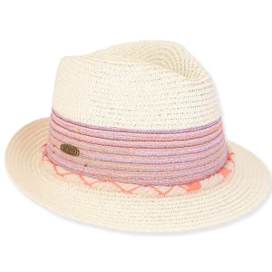 Ella | Women's Paper Braid Fedora Hat | HCJ414