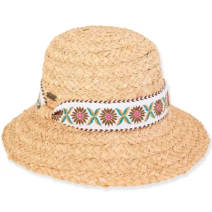 Everly | Women's Natural Raffia Bucket Hat | HH3127