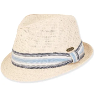 Ezra | Men's Paper Straw Fedora Hat | HTT1172