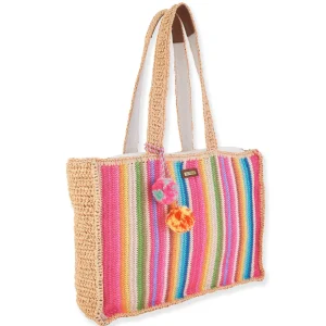Fatima | Poly Straw Shoulder Tote | CE6558