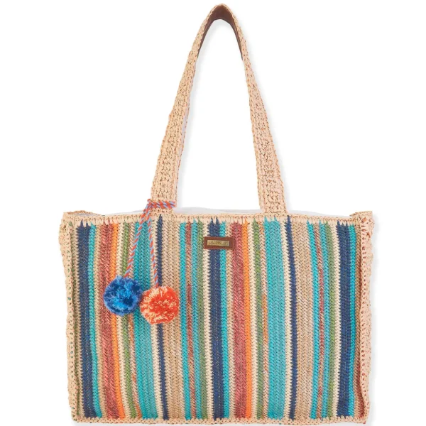 Fatima | Poly Straw Shoulder Tote | CE6558
