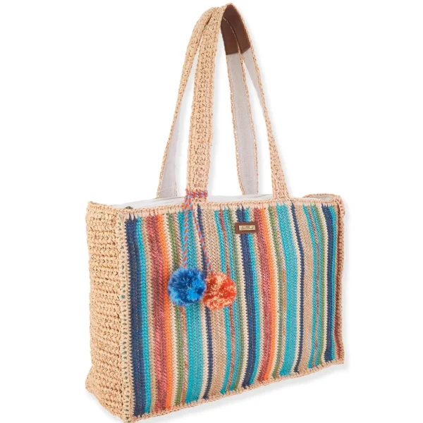 Fatima | Poly Straw Shoulder Tote | CE6558