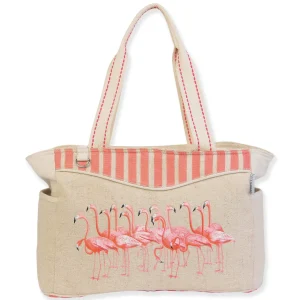 Flamingo & Stripes, Medium Tote | GH5461