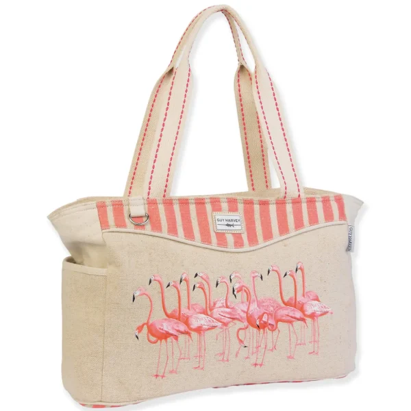 Flamingo & Stripes, Medium Tote | GH5461