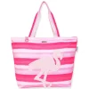 Flamingo, Shoulder Tote Summer Watercolor | JB170 B