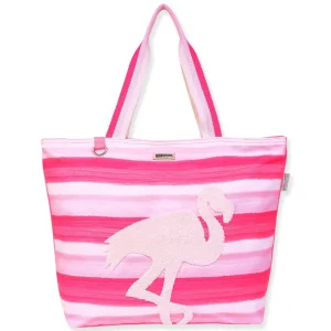 Flamingo, Shoulder Tote Summer Watercolor | JB170 B