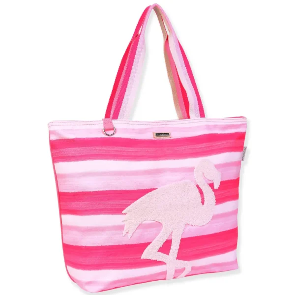 Flamingo, Shoulder Tote Summer Watercolor | JB170 B
