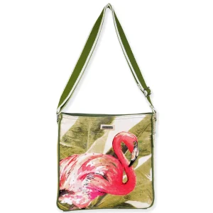 Flamingo With Palm, Medium Crossbody | SD4821
