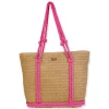 Fuchsia, Paper Straw Handbag | CE6688 A
