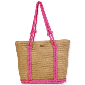 Fuchsia, Paper Straw Handbag | CE6688 A