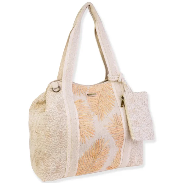 Gold Palm Leaves, Gap Tote Embroidered Palms | SNS6640 A