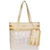 Gold, Paper Straw Shoulder Tote | CE6665 B