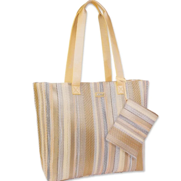 Gold, Poly Mesh Shoulder Tote | CE6619 B