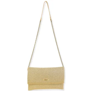Gold, Poly Straw Crossbody | CE6722 B