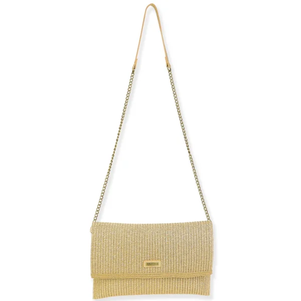 Gold, Poly Straw Crossbody | CE6722 B