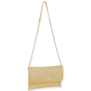Gold, Poly Straw Crossbody | CE6722 B