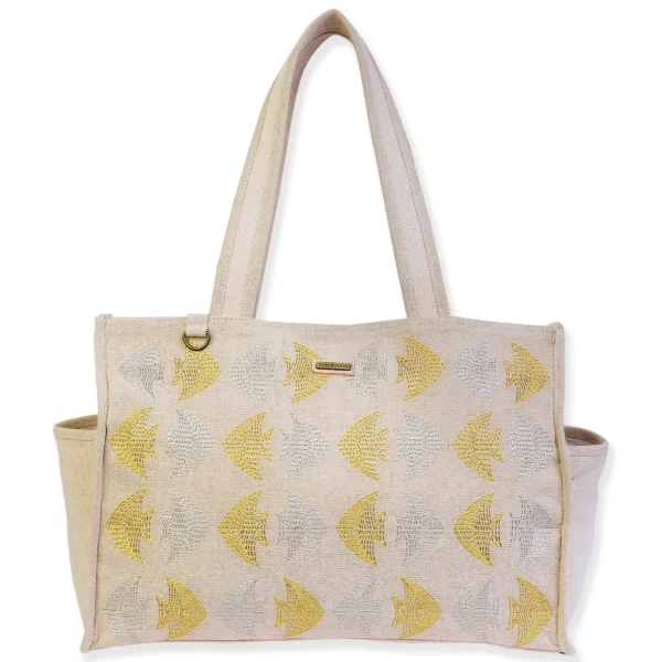 Gold, Shoulder Tote School of Fish | SNS6660 A