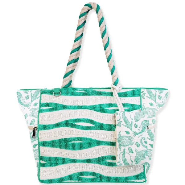 Green, Oversized Tote Sea Life | SNS6740 A