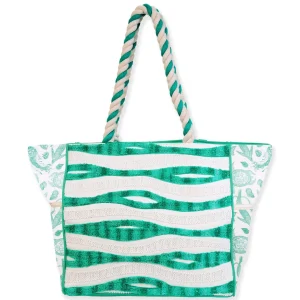 Green, Oversized Tote Sea Life | SNS6740 A