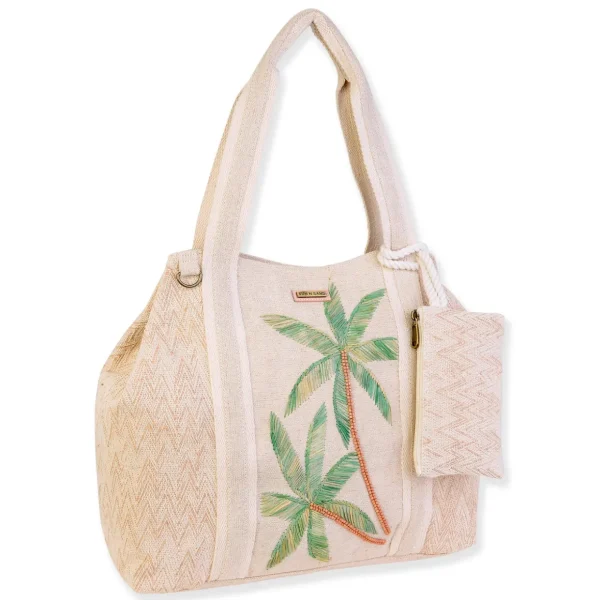 Green Palm Trees, Gap Tote Embroidered Palms | SNS6640 B