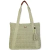Green, Paper Crochet Shoulder Tote | CE6697 C