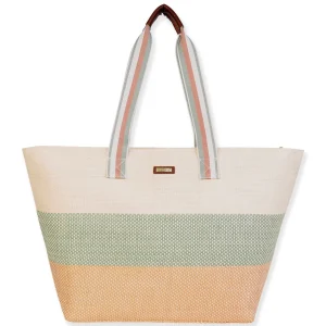 Green, Paper Straw Shoulder Tote | CE6666 B