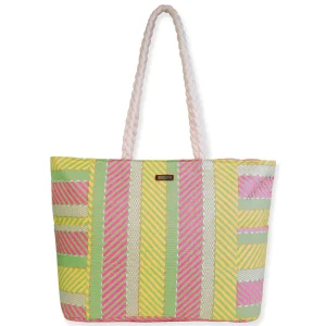 Green, Paper Straw Shoulder Tote | CE6607 B