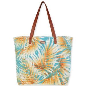 Green, Paper Straw Shoulder Tote | CJ8891 B