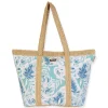 Green, Poly/PP Straw Shoulder Tote | CE6610 B