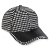 Griffin | Women's Poly Fabric Faux Leather Brim Ball Cap | AD1546