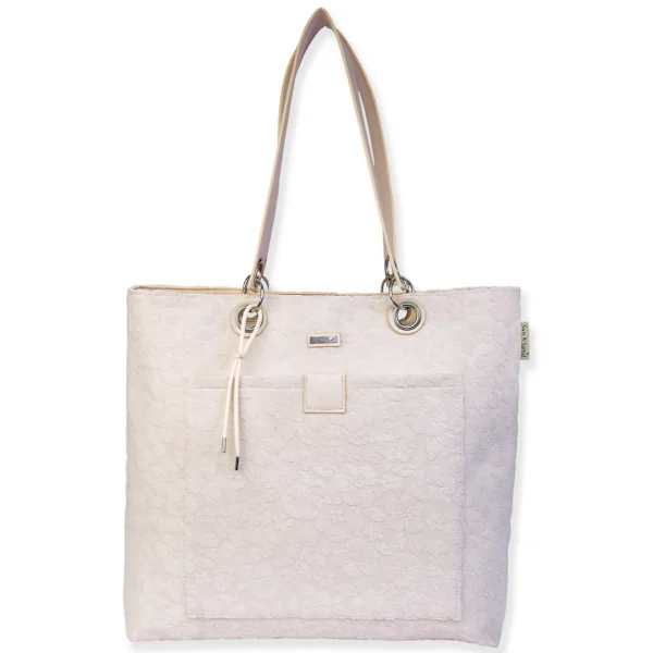 Ivory, Terry/Polyester Shoulder Tote | CE6615 A
