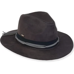 Ivy | Women's Poly Fabric Safari Faux Suede Trim | AD1606