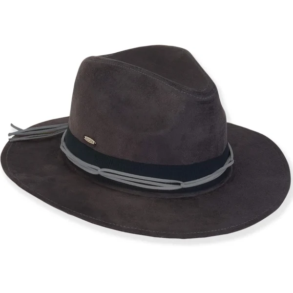 Ivy | Women's Poly Fabric Safari Faux Suede Trim | AD1606