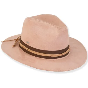 Ivy | Women's Poly Fabric Safari Faux Suede Trim | AD1606