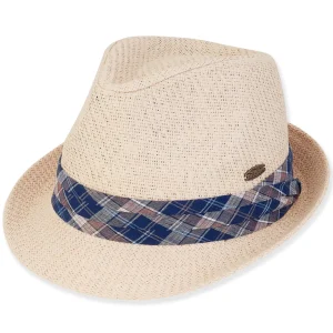John | Men's Paper Straw Fedora Hat | HTT1197