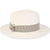 Jora | Women's Wool Felt Boater Grosgrain Trim | AD1603