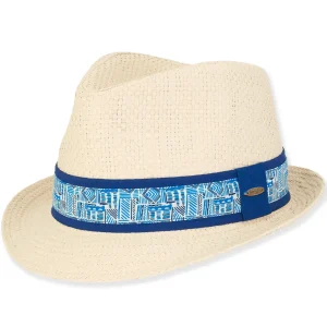 Josiah | Young Boy Paper Straw Fedora Hat | HK488