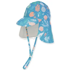 Kid's Hats | Infant Boy | Sea Life, Poly Cotton Cap w/Neck Guard, Brim 2.25" | Sunny Dayz | HK539 S
