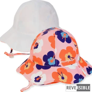 Kid's Hats | Infant Girl | Floral, Poly Cotton Floppy, Brim 2.5" | Sunny Dayz | HK530 L