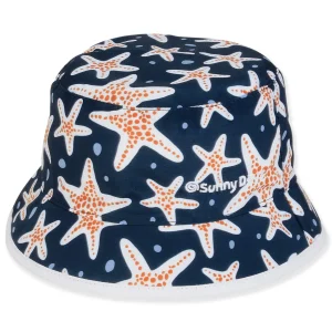 Kid's Hats | Young Boy | Starfish, Poly Cotton Bucket, Brim 2.25" | Sunny Dayz | HK524 L