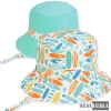 Kid's Hats | Young Boy | Surfboard, Poly Cotton Bucket, Brim 2" | Sunny Dayz | HK525 S