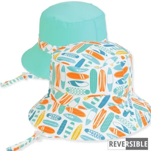 Kid's Hats | Young Boy | Surfboard, Poly Cotton Bucket, Brim 2" | Sunny Dayz | HK525 S