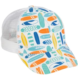 Kid's Hats | Young Boy | Surfboard, Polyester Trucker Cap, Brim 2.5" | Sunny Dayz | HK526