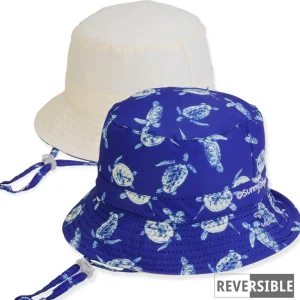 Kid's Hats | Young Boy | Turtle, Poly Cotton Bucket, Brim 2" | Sunny Dayz | HK522 S