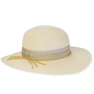 Kid's Hats | Young Girl | Ivory, Paperbraid Floppy, Brim 3" | Sunny Dayz | HK511